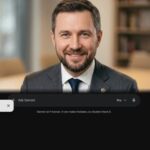 Профессиональный портрет уверенного бизнесмена компании БестВэй ЮСА на нейтральном размытом фоне студии
